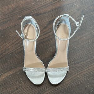 Aldo Silver Strappy Heels for Women